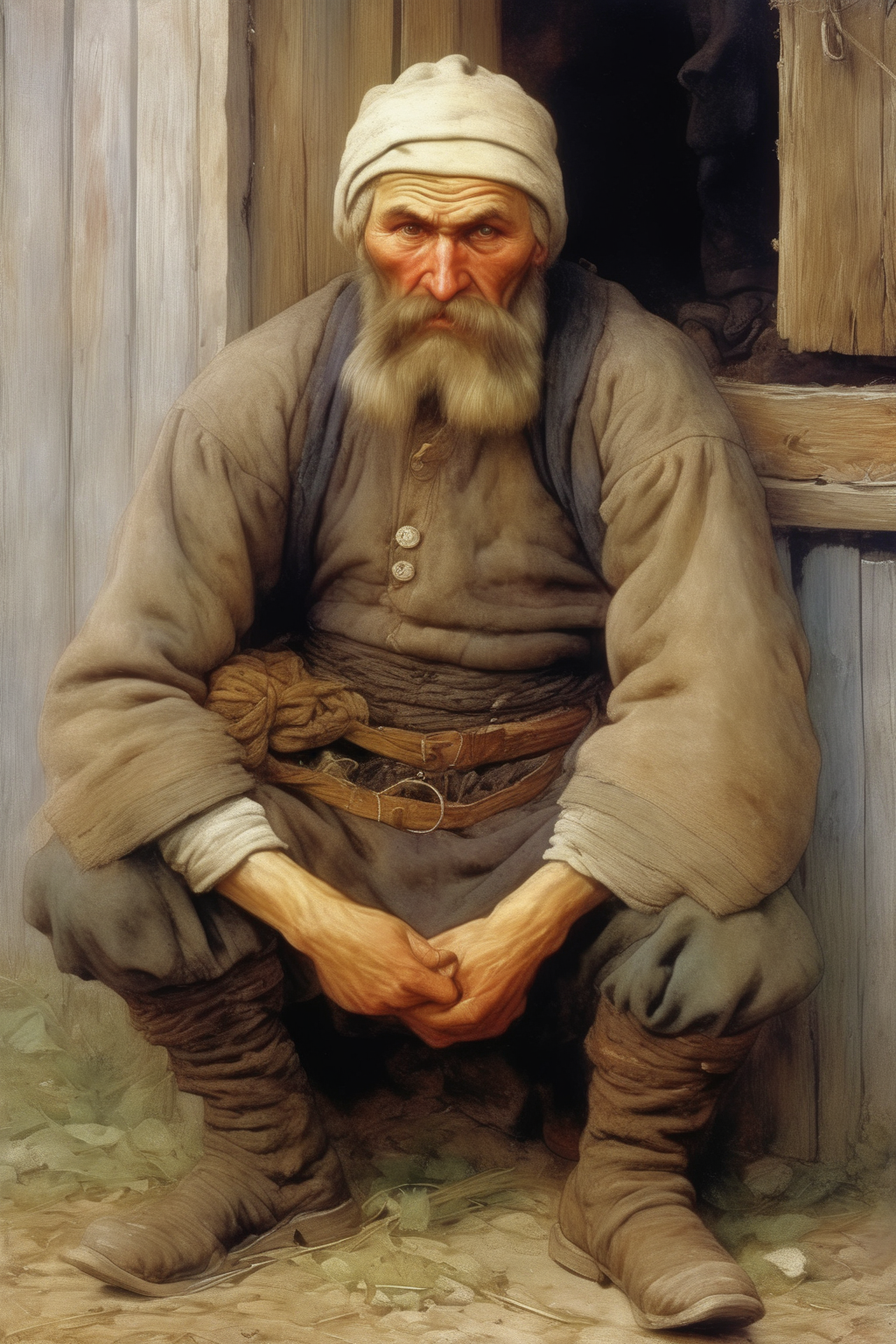 00659-54132180-_lora_Vasily Vereshchagin Style_1_Vasily Vereshchagin Style - 1854, Gerasim The main character, an unsociable middle — aged peas.png